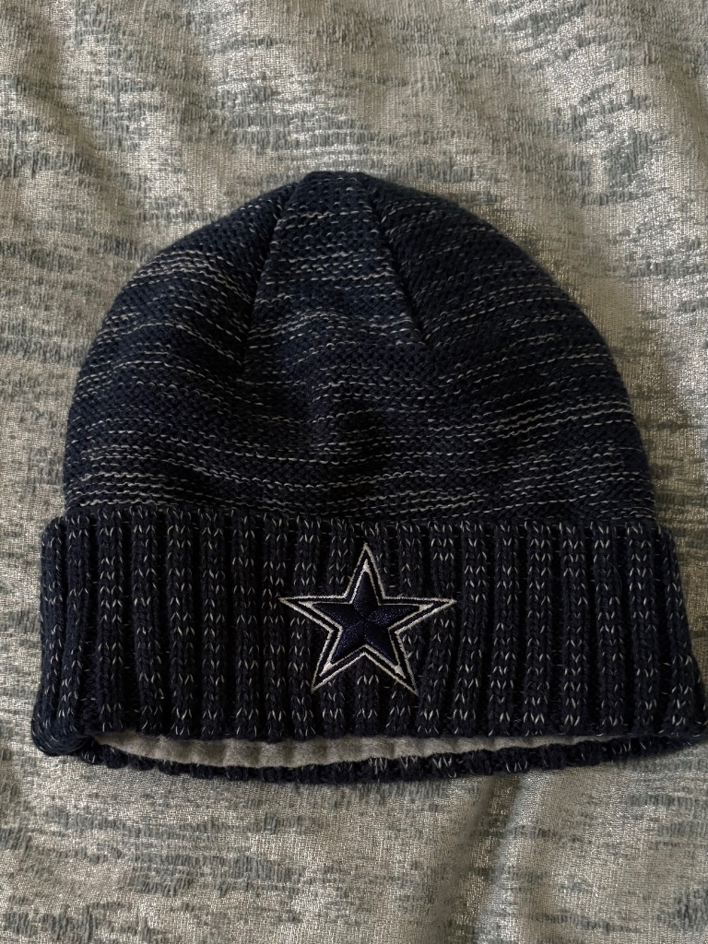 New Era Dallas Cowboys navy blue knit beanie with white star logo